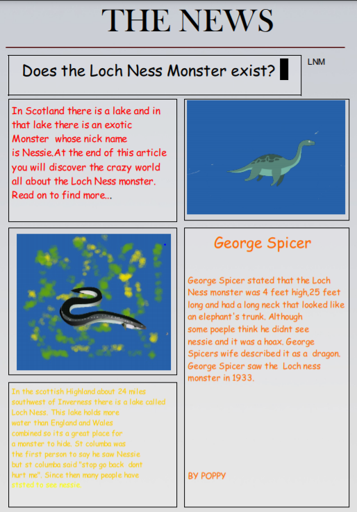 Why not read some of our Loch Ness Monster articles? | Samlesbury CE ...